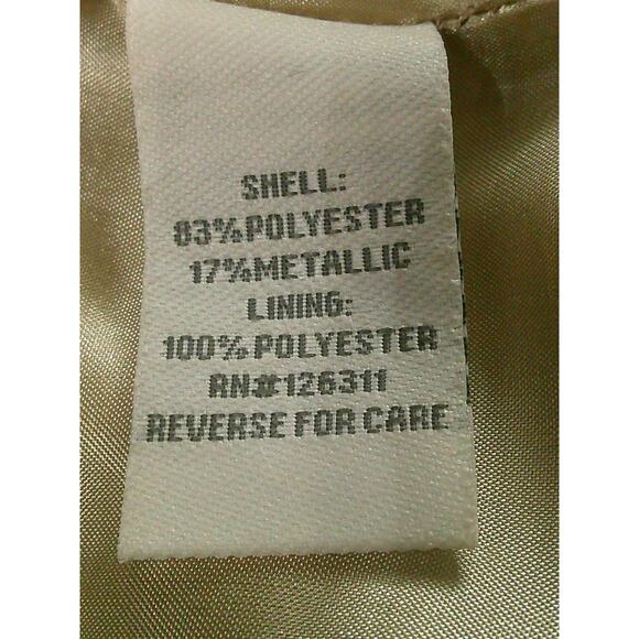 Ronni Nicole Gold Rose Metallic Print Sleeveless Knee Length Sheath Dress Sz 12 - Picture 7 of 9